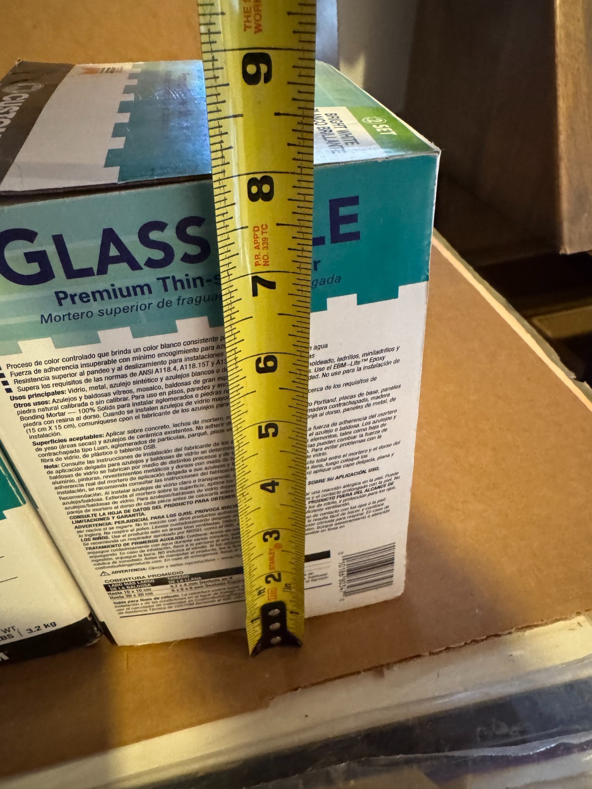 x2 Custom Building Products Glass Tile 7 lb. Bright White Premium Thinset Mortar