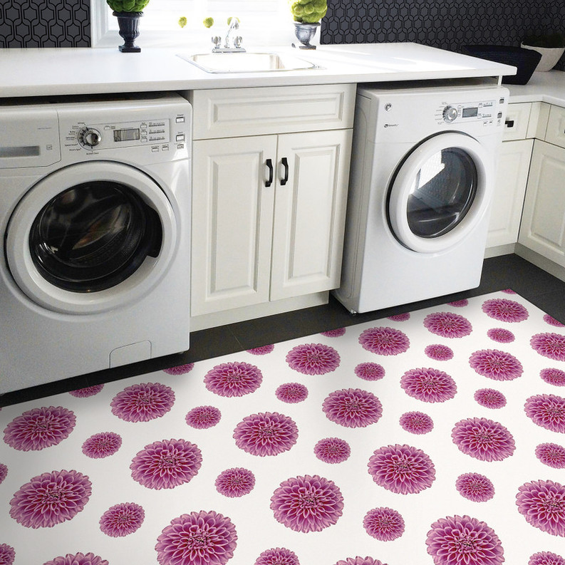 Blossom’ Floral Non-Slip Indoor/Outdoor Rug Purple 2′ x 3′