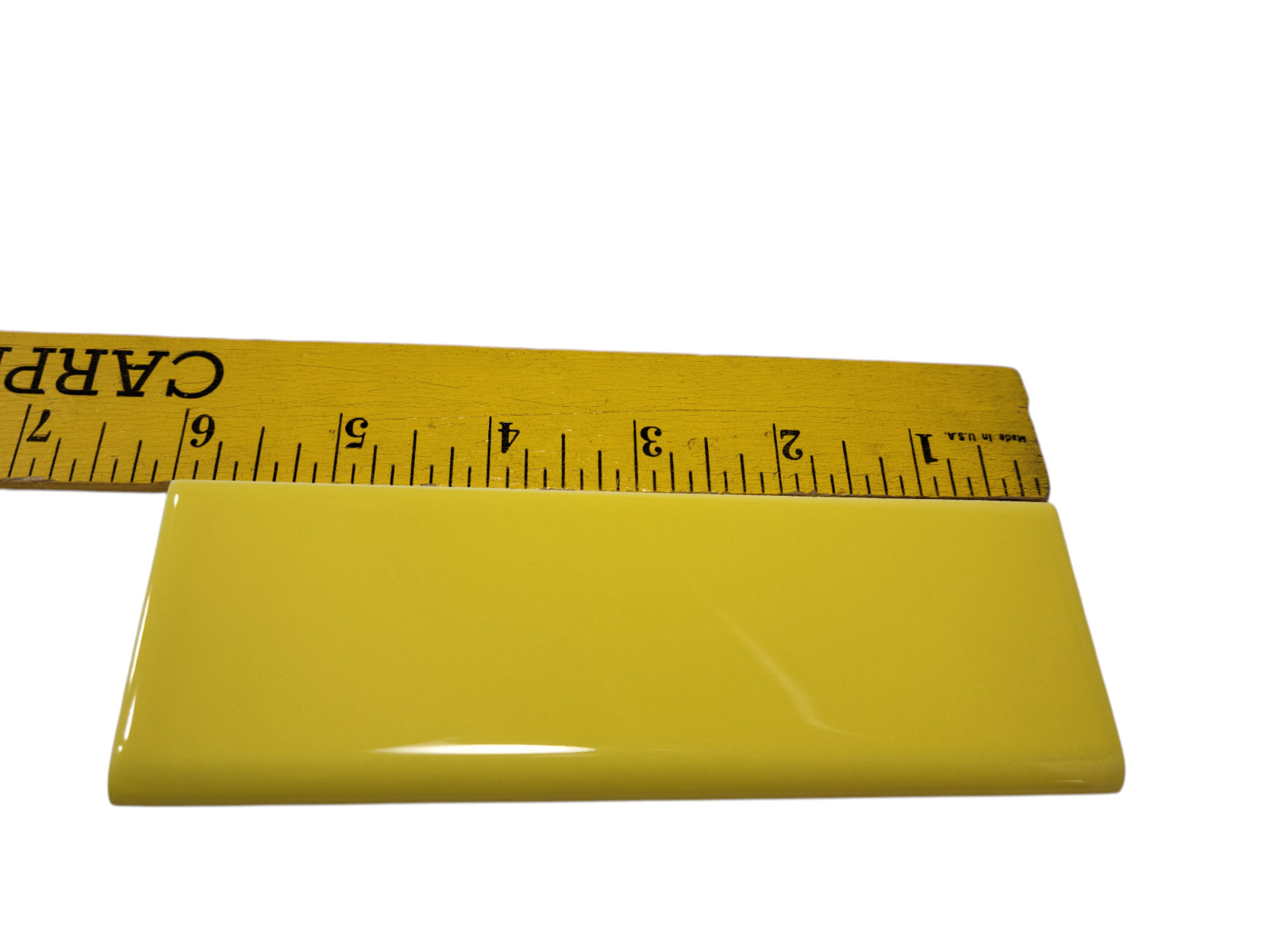 Sunflower Yellow Ceramic Tile Bullnose Backsplash Curved Edge Subway Trim