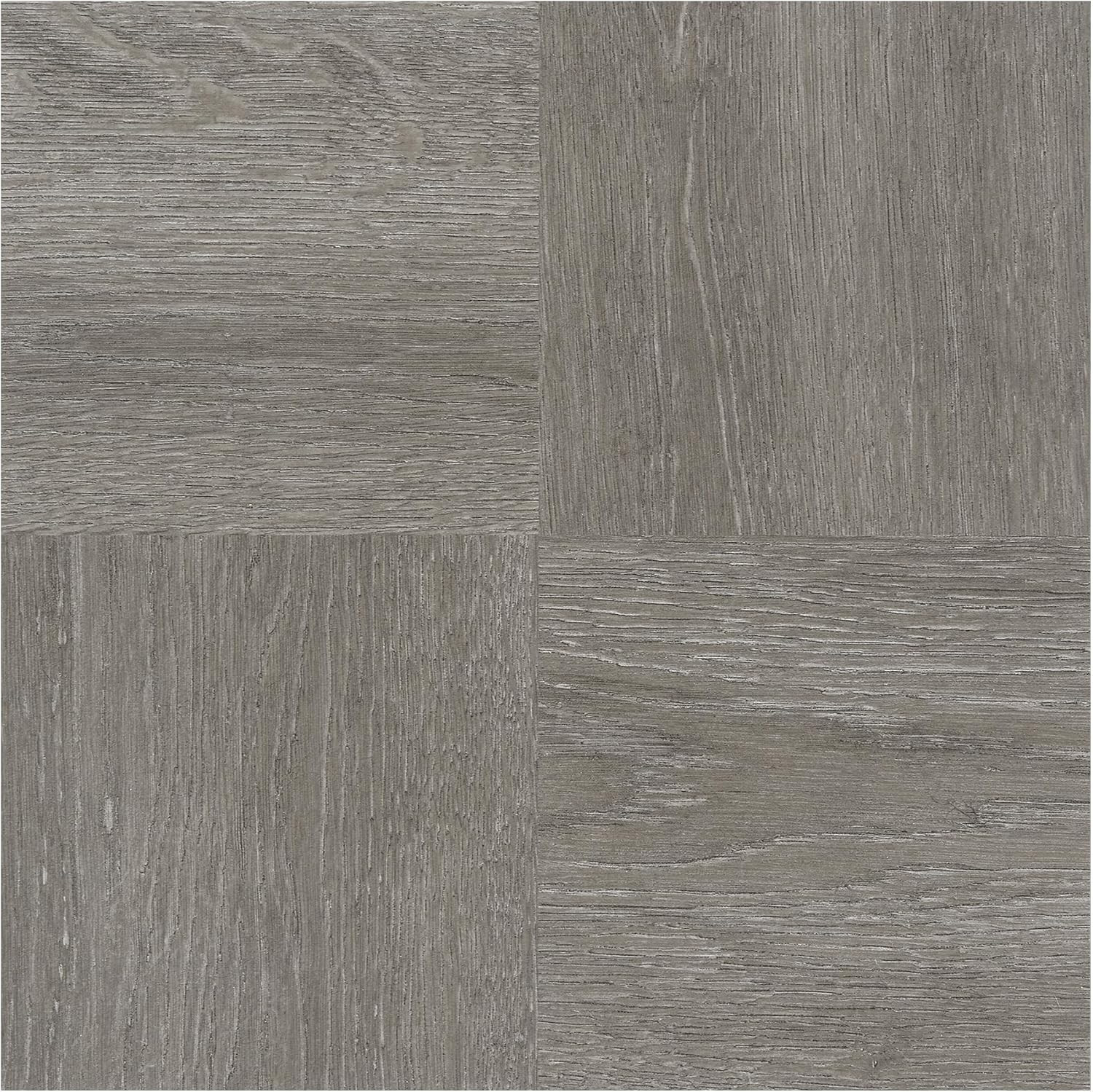 Charcoal Grey 12×12 Inch Peel and Stick Wood Look Vinyl Tiles 45 Tiles
