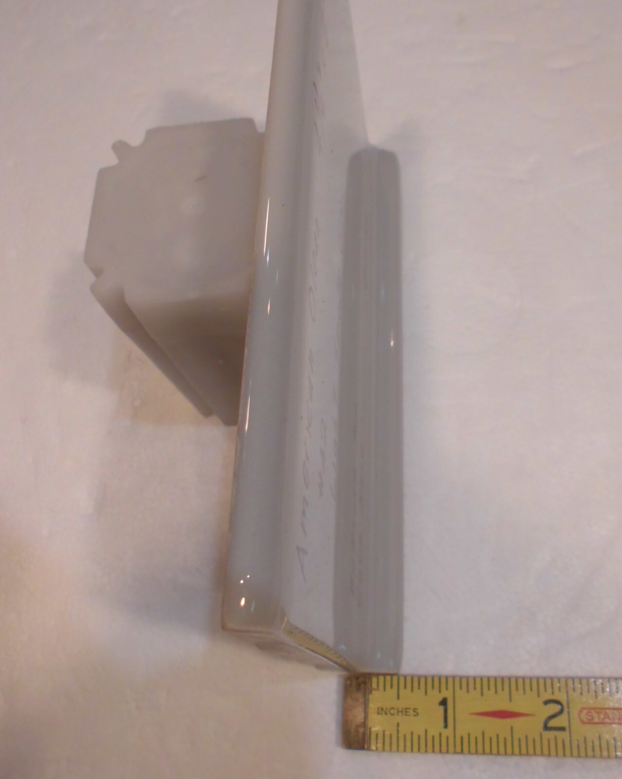 1 pc. Light Smoke Gray: base/cove Ceramic Glossy Tile: 4-1/4″ X 6″ Bullnose Top