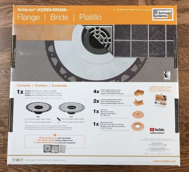 Schluter Kerdi Shower Drain Kit Stainless Steel PVC