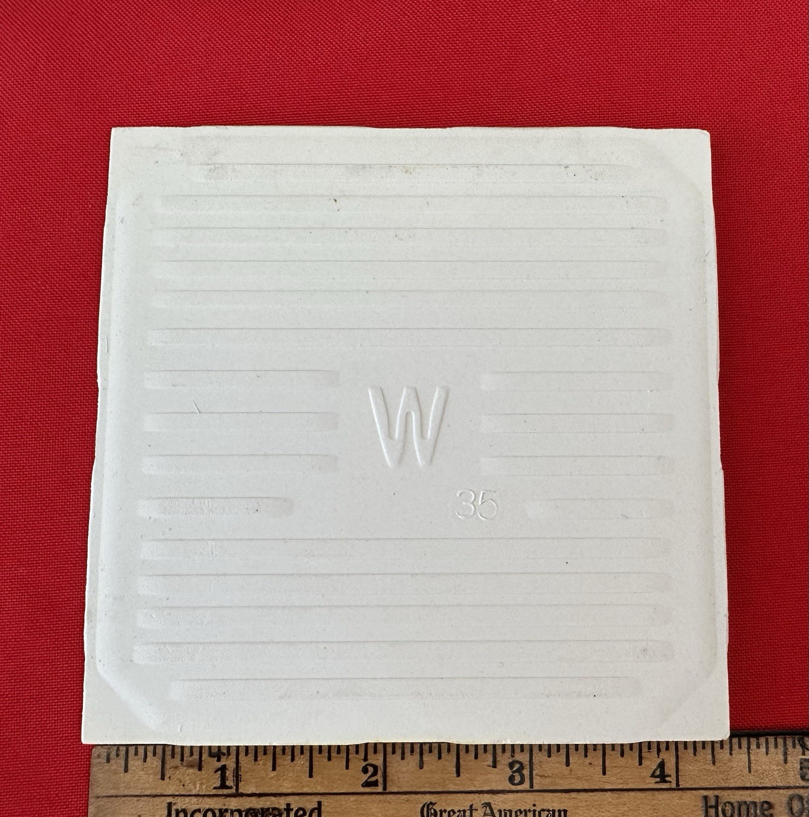 1 pc. Horizon – Medium Blue: Glossy Ceramic Tile by Wenczel Tile Co. 4-5/16″ New