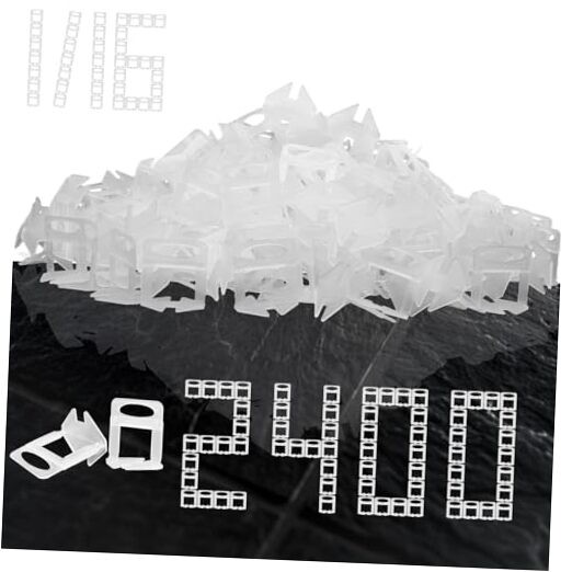 Tile Leveling System, Tile Spacers Tile Leveling Tools, 1/16 Inch*2400 Piece