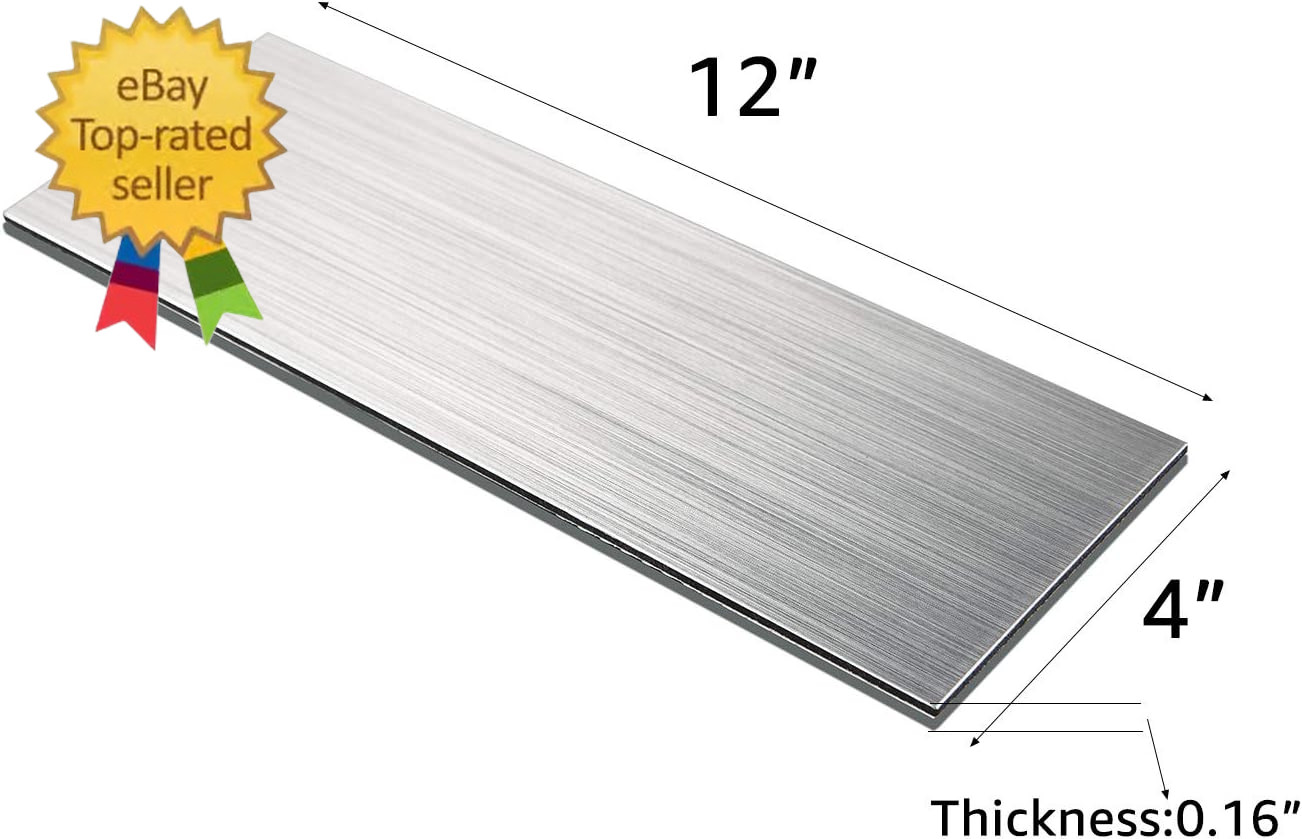4″ X 12″ Peel and Stick Stainless Steel Metal Backsplashes for Kitchen (30 Pack)