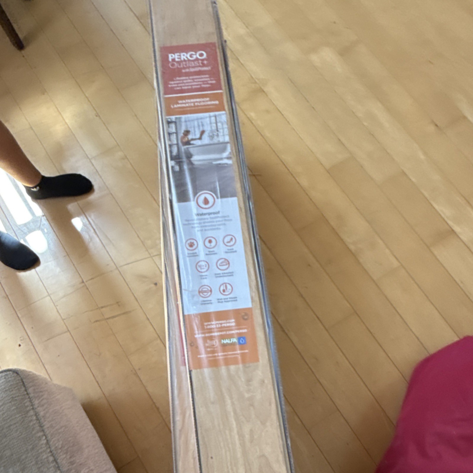 PERGO Outlast+ Waterproof Scratch Resistant Laminate Plank Flooring Beige