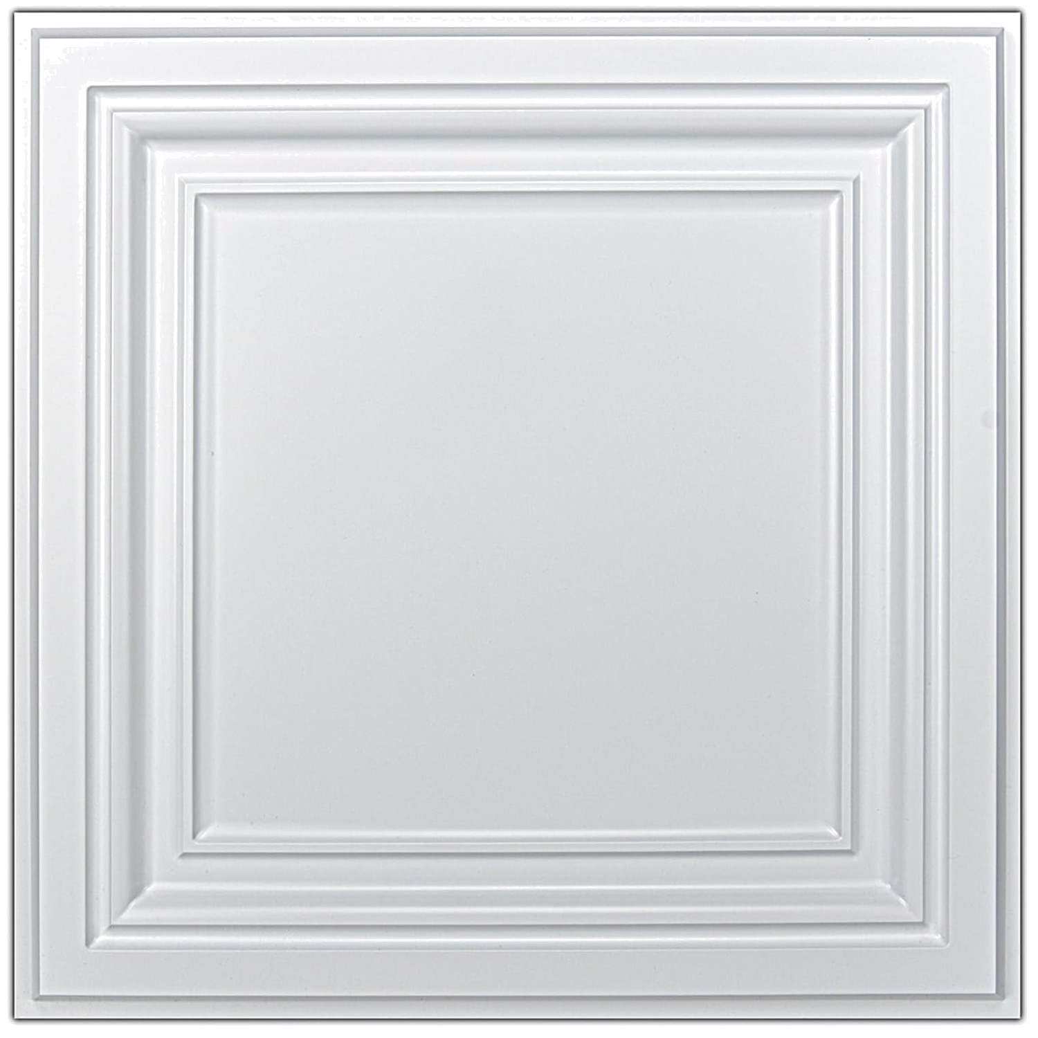 24-Pack PVC Ceiling Tiles – White