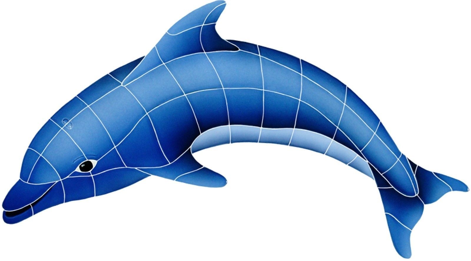 Mosaic Dolphins & Beach Balls Swimming Pool Wall patio bar counter top Walk way