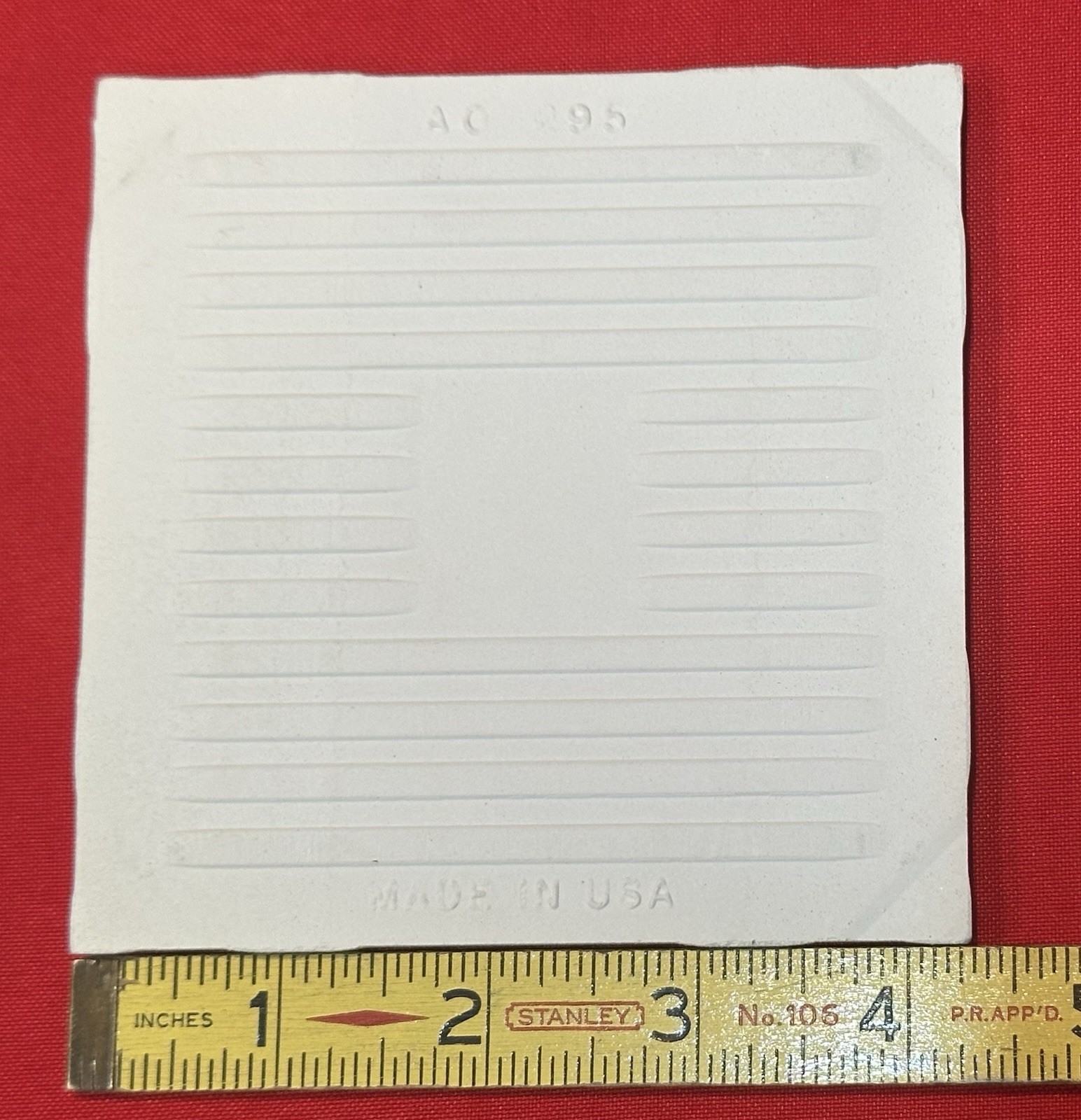 1 pc. Avocado Green: 4-1/4″ Matte Ceramic Tile #77 by American Olean Co. New