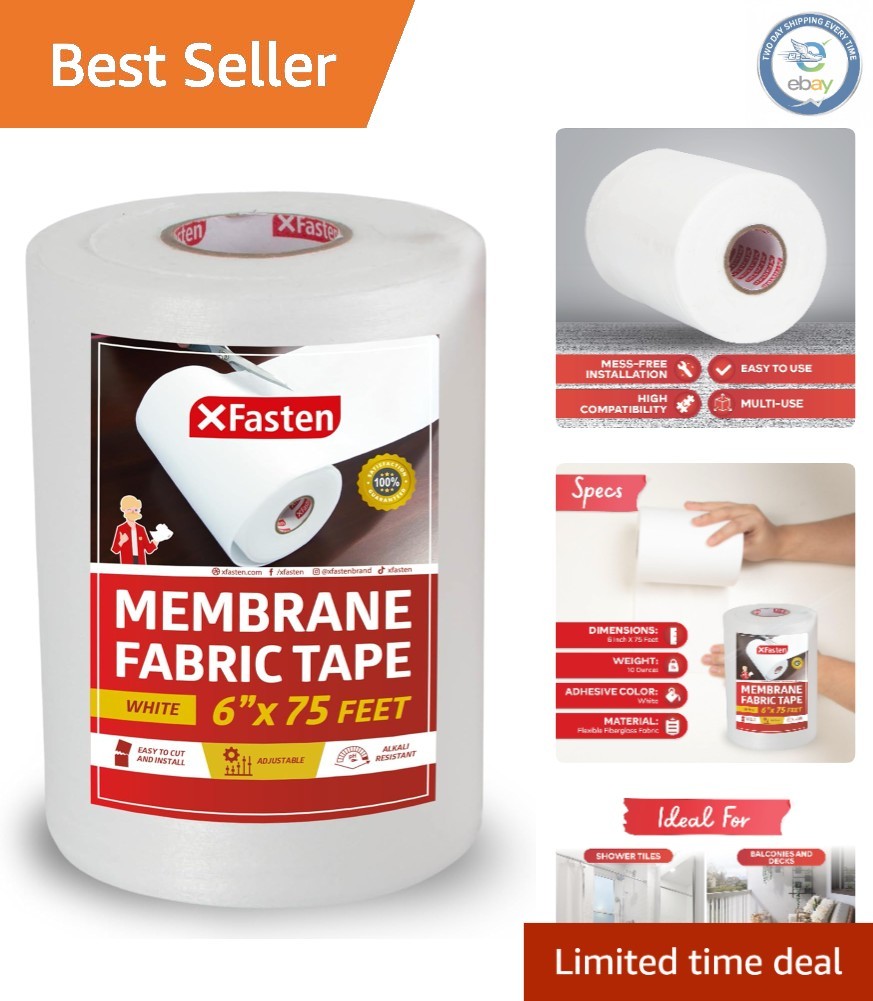 Versatile Waterproof Membrane Tape – 6” x 75 Ft for Seamless Surface Protection