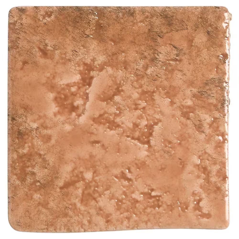 Elara Sunset Terracotta 4.72 In. X 4.72 In. Glossy Textured Porcelain Floor and