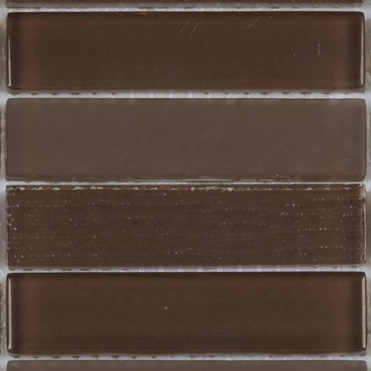 Brown Crystal Glass Mosaic Tile Texture Matte Stacked Pattern Kitchen Backsplash