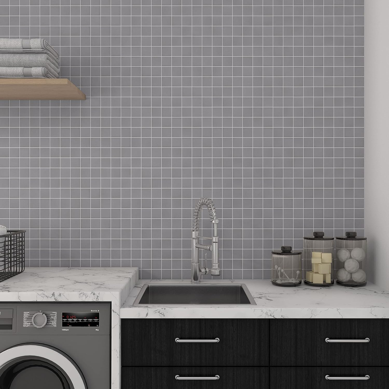 Matte Gray 2″ Porcelain Mosaic Tiles – 12 PC/Carton for Floors & Walls