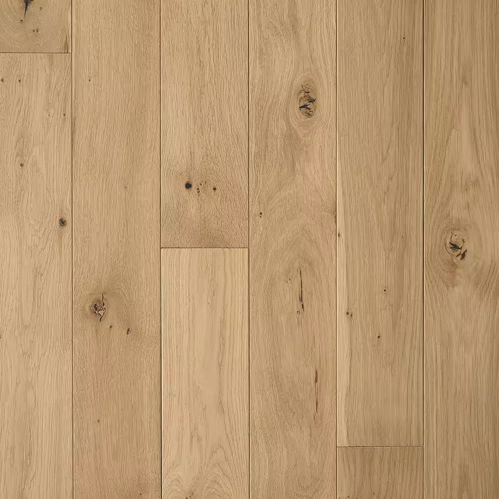Mills Estates French Oak 3/4 In. Thick X 5 In. Wide Light Wire Brushed Solid Har