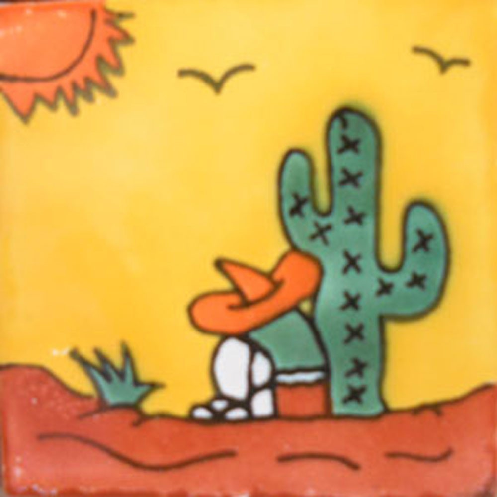 90 MEXICAN CERAMIC TILES WALL OR FLOOR USE CLAY TALAVERA MEXICO POTTERY #C110
