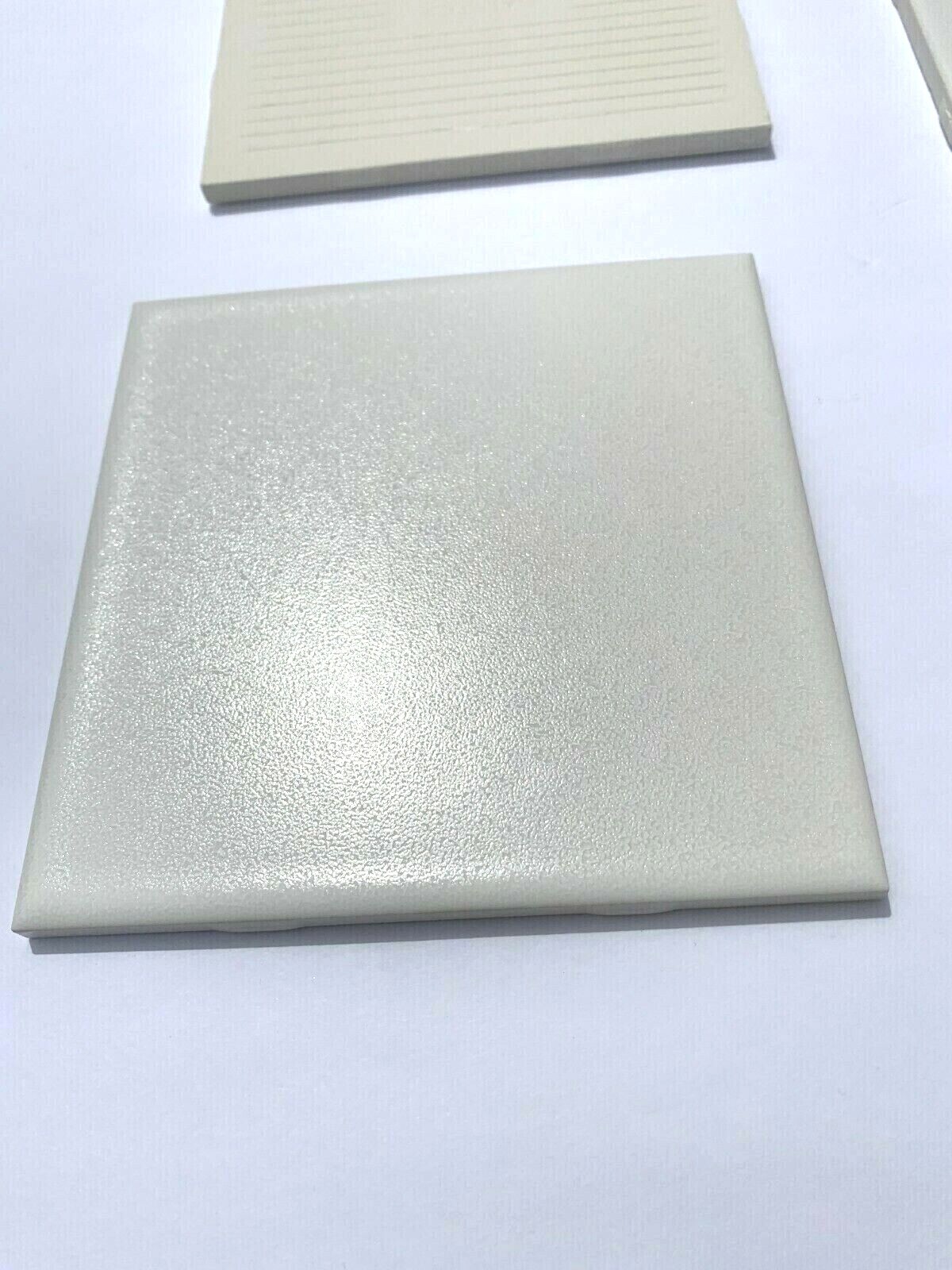 NEW VINTAGE CERAMIC DALTILE ARCTIC WHITE 1290 CRYSTALTEX 6″ X 6″