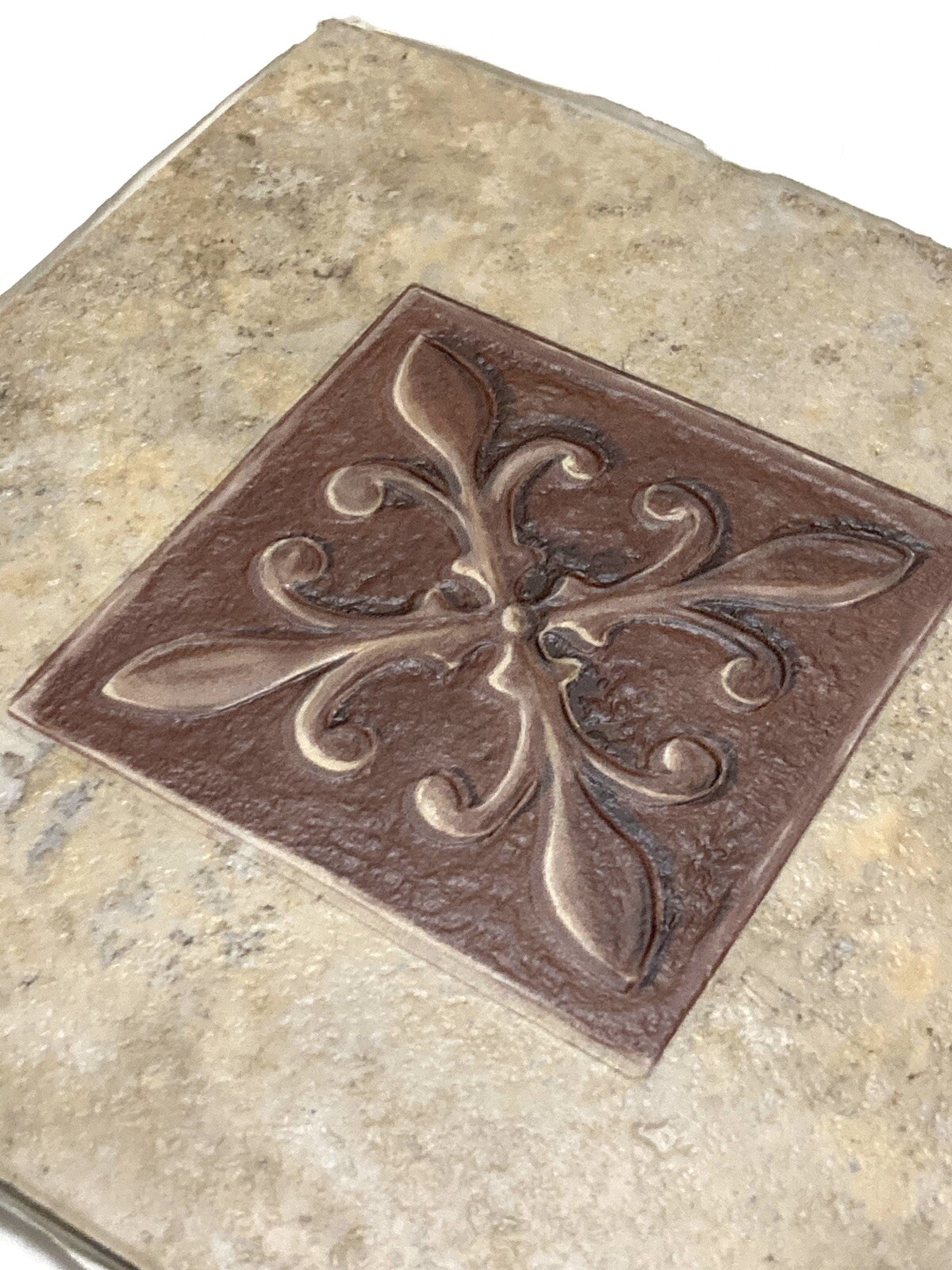 6″ x 6″ Deco Stone ROMANESQUE Accent Vinyl Wall Floor Tile Self Stick Groutable