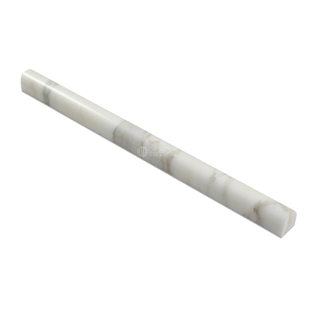 Calacatta Gold (Italian Calcutta) Marble 3/4″ X 12″ Bullnose Liner Trim Molding