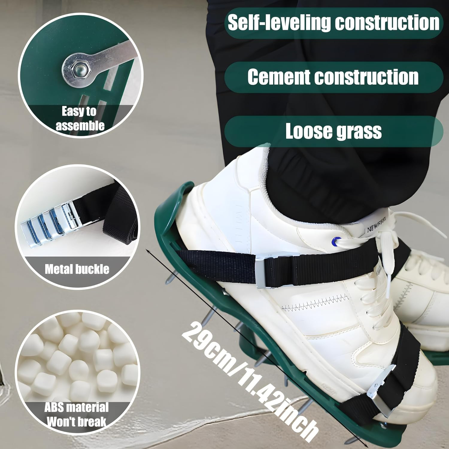 Self-Leveling Cement & Epoxy Flooring Tool Kit with Adjustable Pole