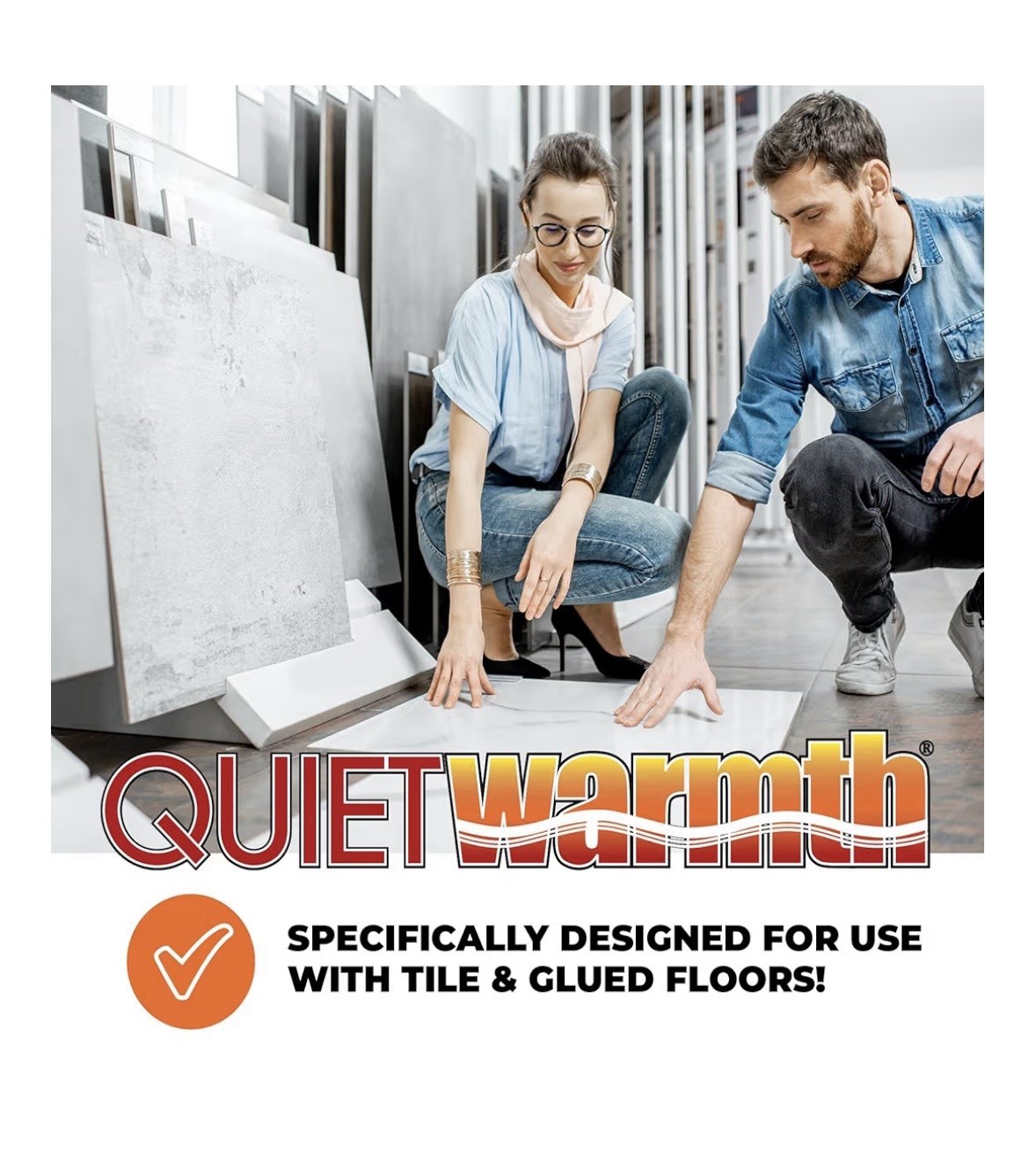 QuietWarmth Tile QWT3X10F240 Radiant Floor Heating Mat for Below Tile, Stone,…