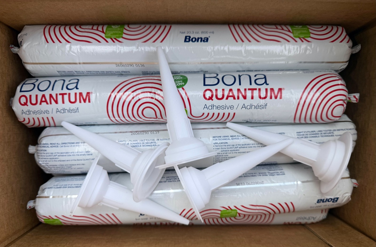 24 Tubes Bona BR850T5600USBO Wood Floor Adhesive 20.3 oz. (600 ml) Floor Glue