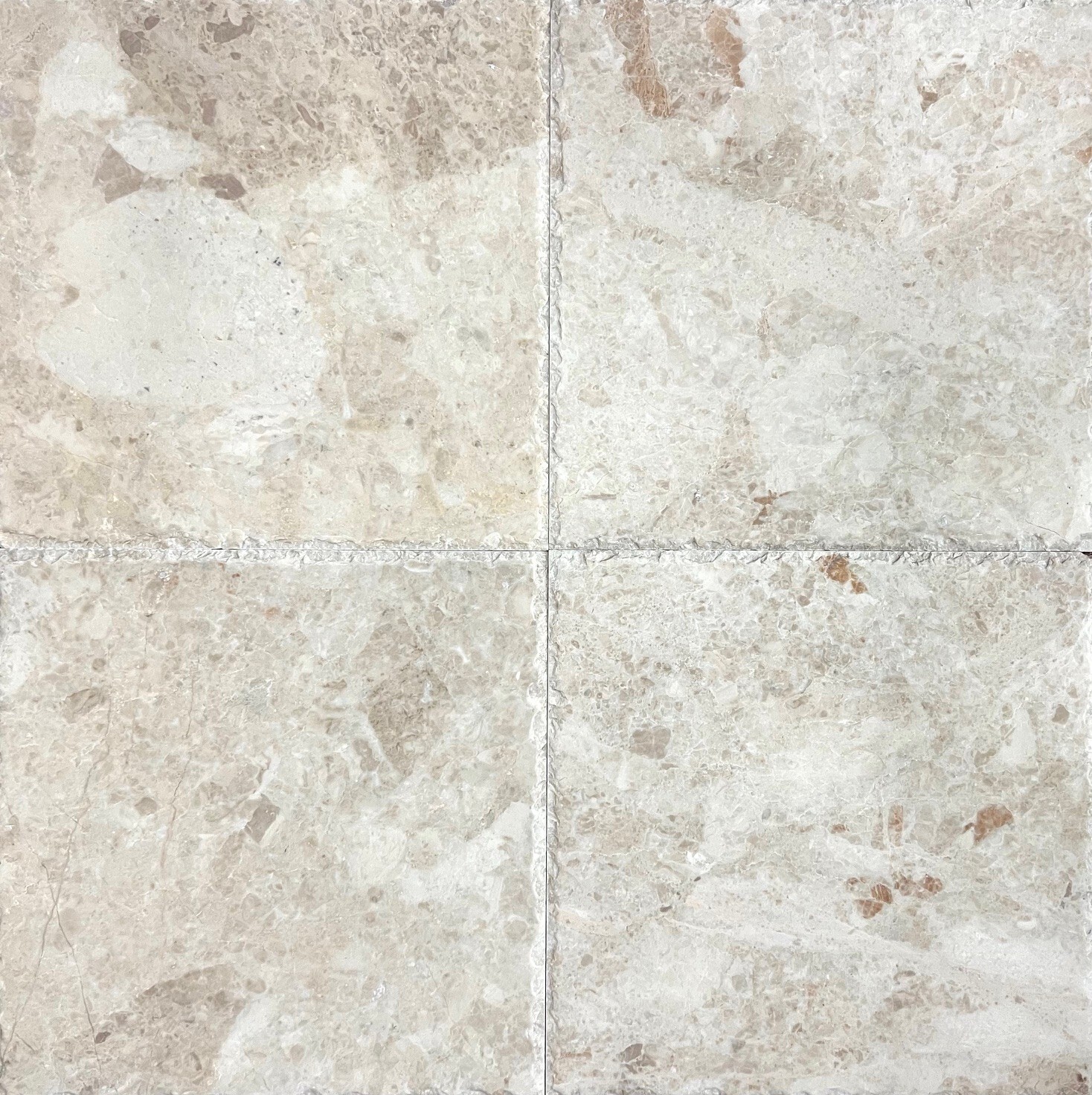 Cappuccino Beige 16×16 Brushed and Chiseled Marble Floor Tile Backsplash