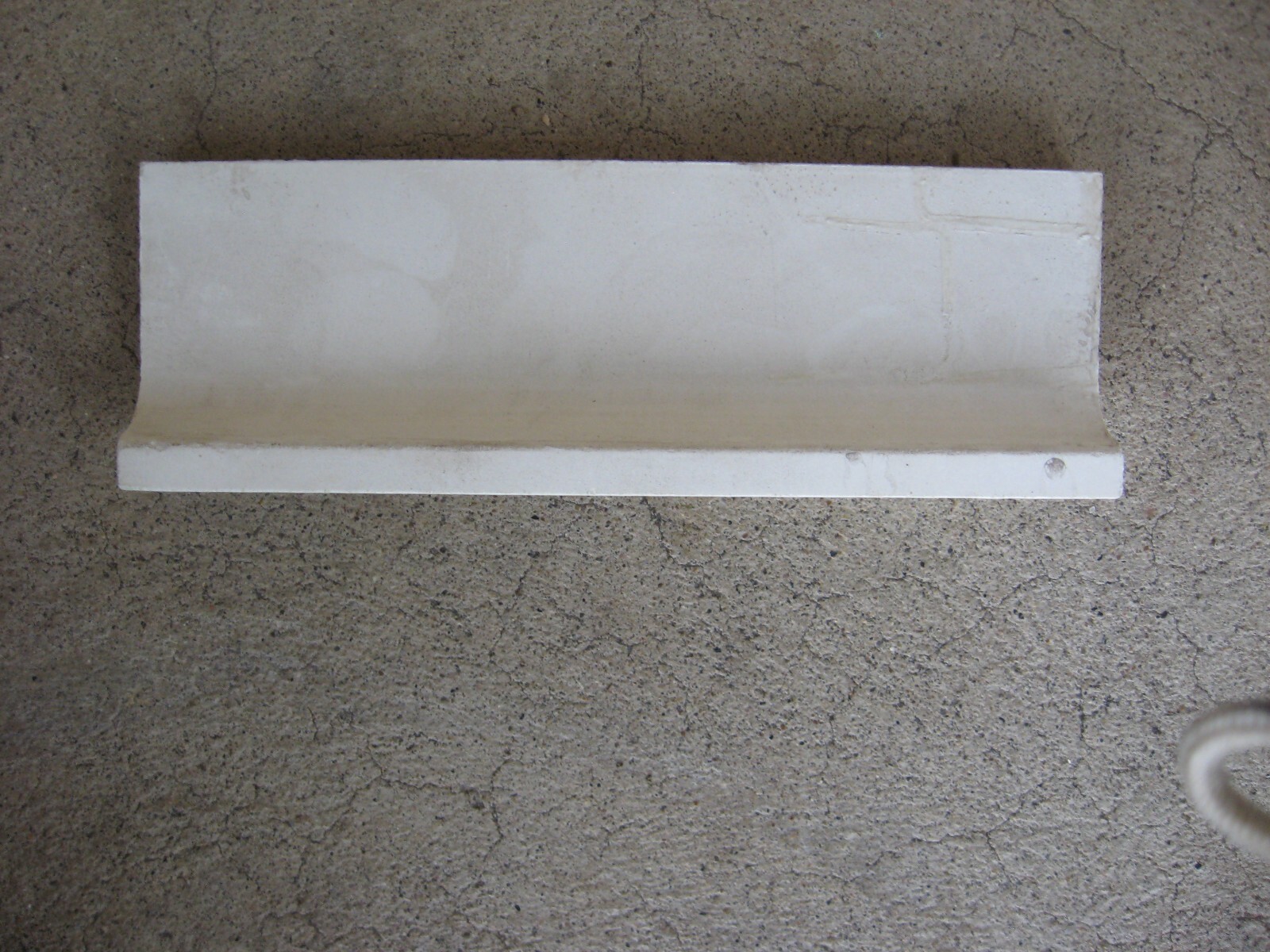 New Dal Tile Mayan Green on White Radius Bullnose Tile Bumpy Splatter Bull Nose
