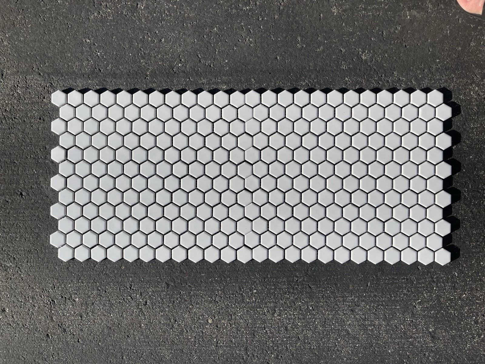 1 White Hexagon Porcelain Mosaic Matte Tile Floor Or Wall New 12×12 Commercial