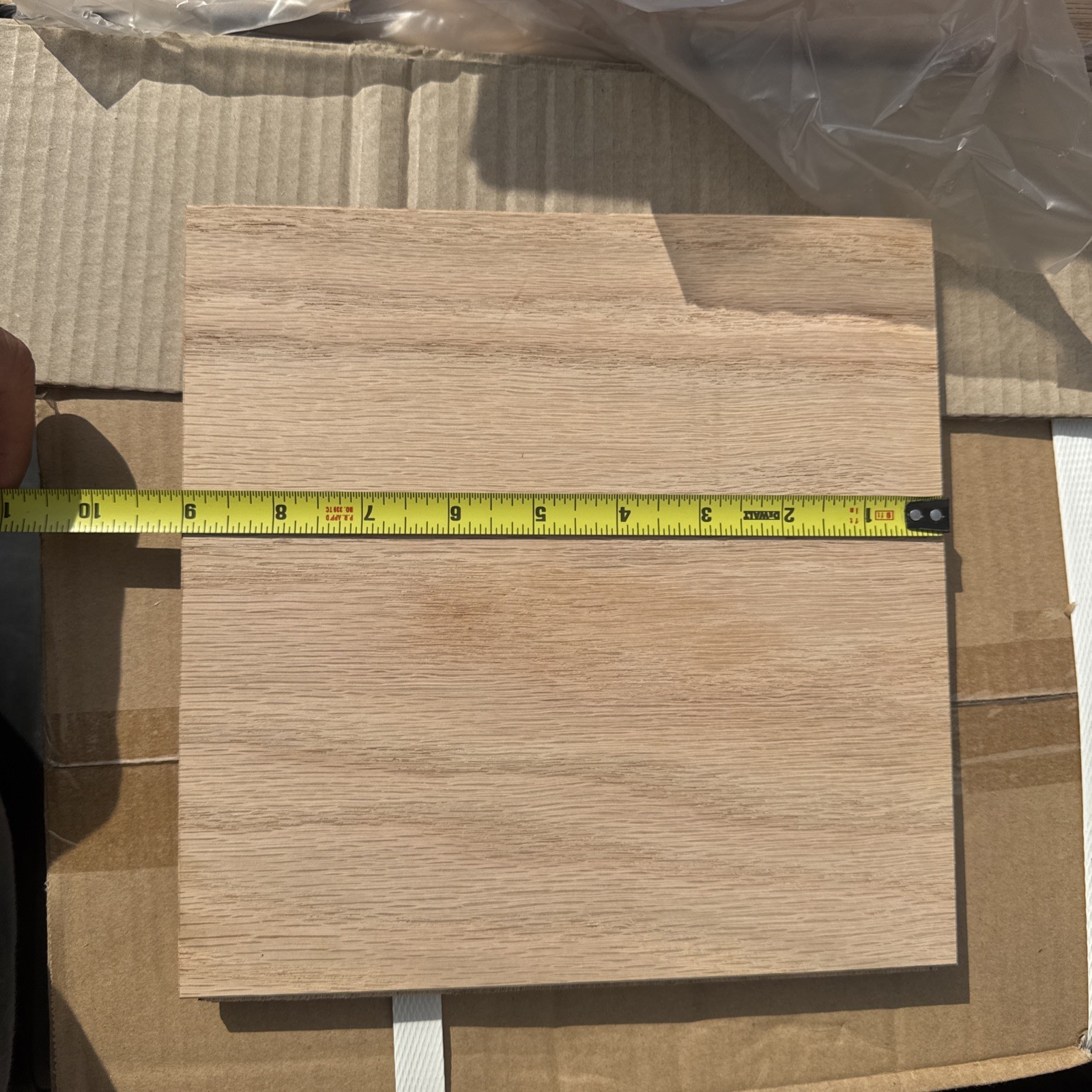 New Parquet Flooring; 18 Square Feet of Natural K-block Unfinished red oak .