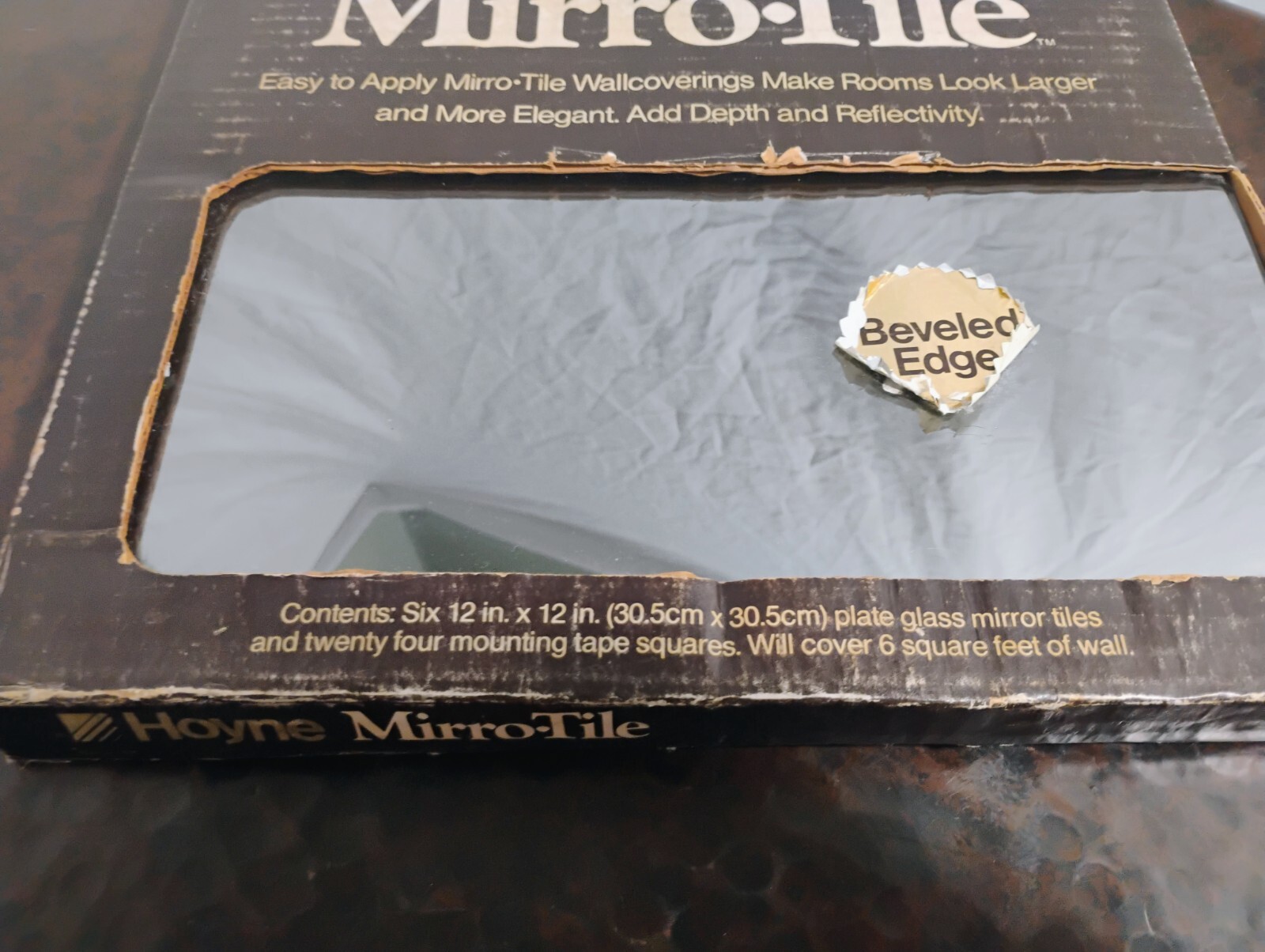 HOYNE vintage GLASS TILE beveled edge NEW IN BOX 6 square feet