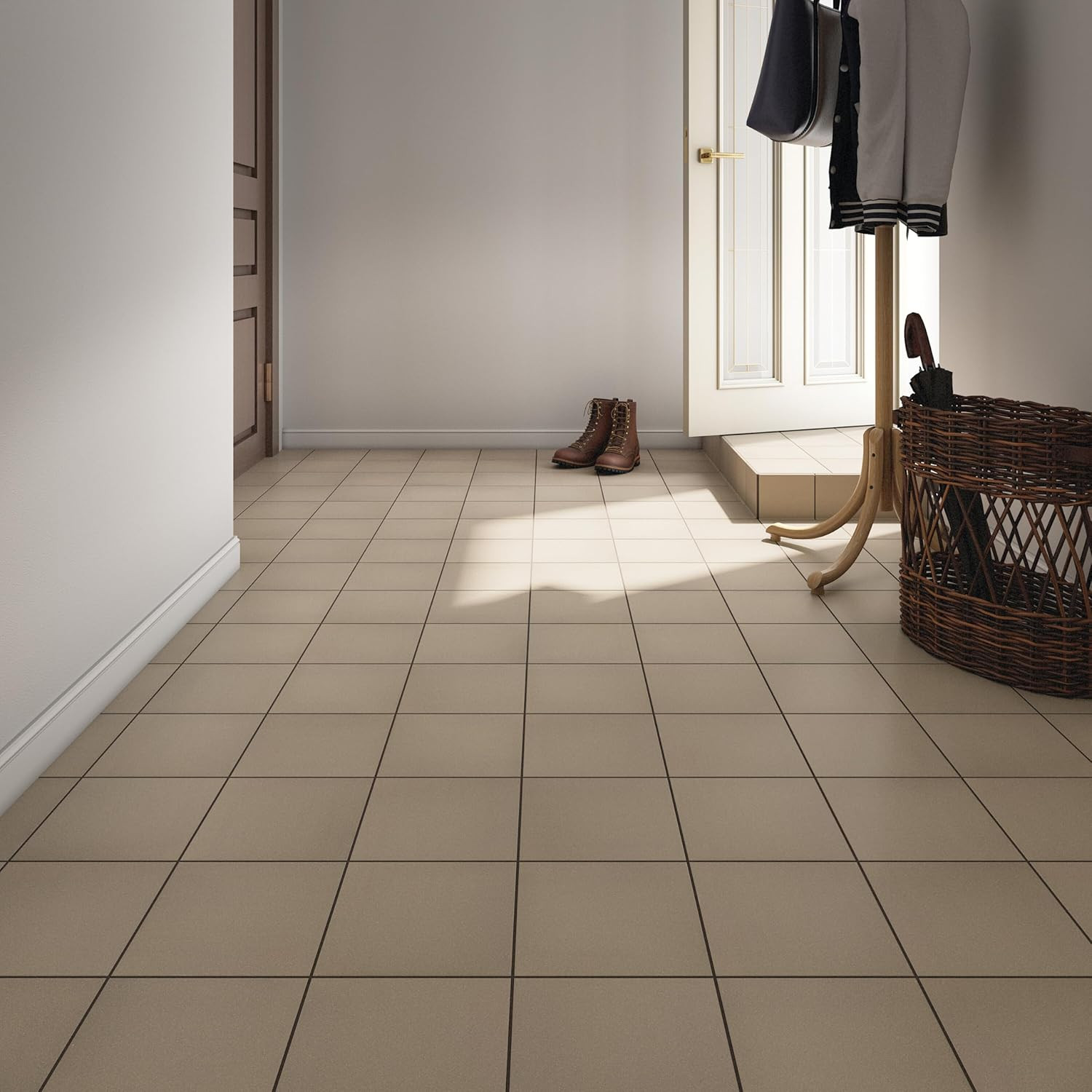 Quarry Textures 8″ X 8″ Quarry Floor Tile in Matte Ashen Gray (25 PC per Carton)