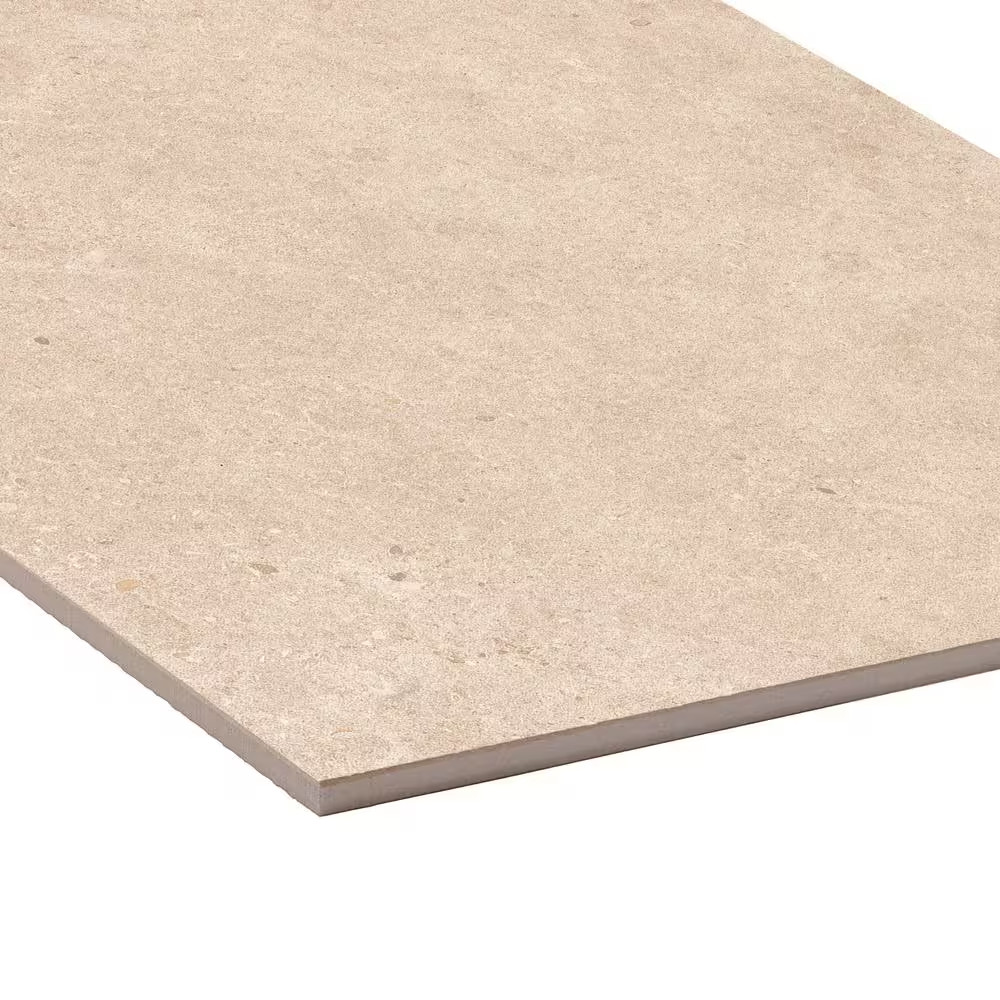 Pietra Limestone Sand 24 In. X 24 In. X 0.75 In. Stone Look Porcelain Paver (Cas