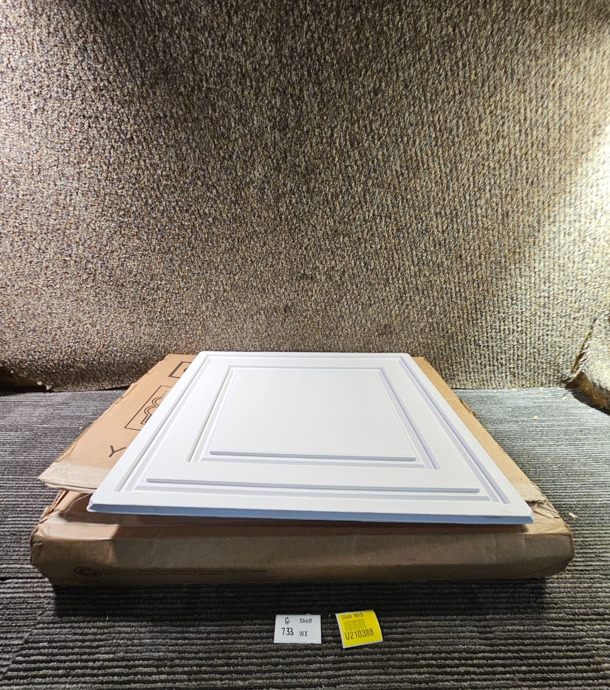 (QTY 40) Ceilume V1-STRATF-22WTO 2-ft x 2-ft Stratford PVC Drop Ceiling Tile