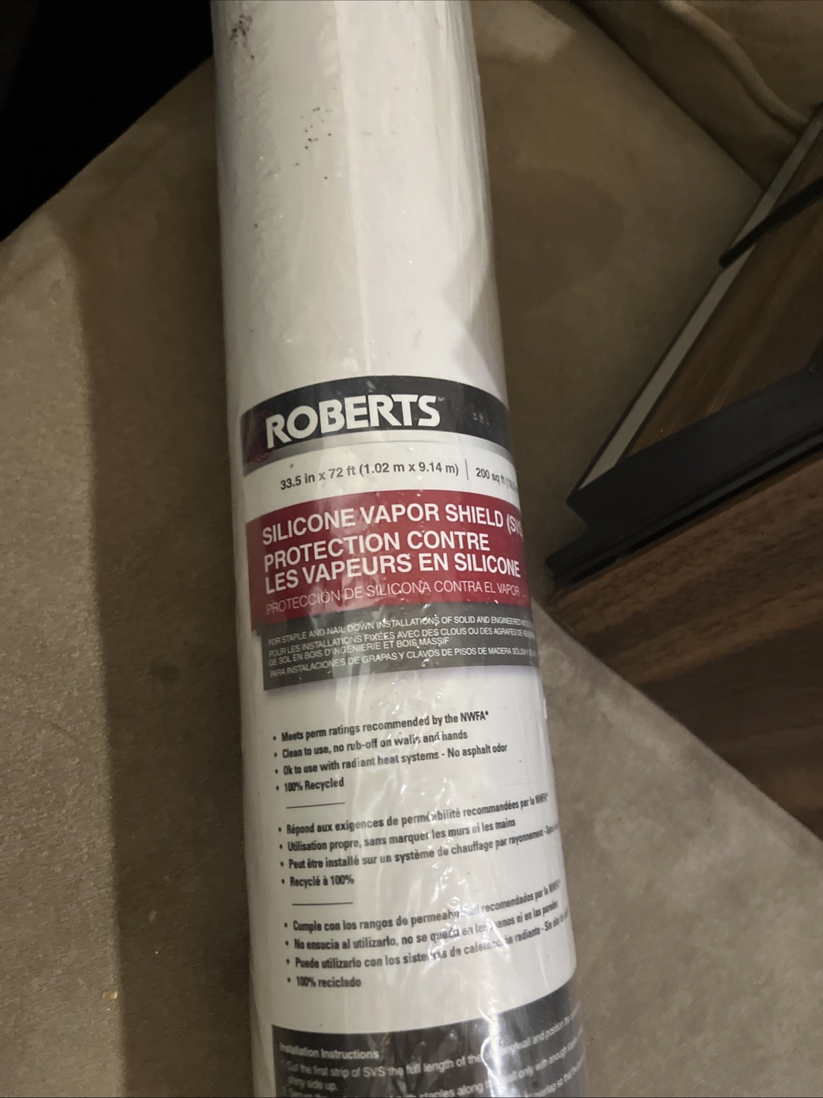 Roberts Silicone Moisture Barrier 70-198 – 31.5″ x 76.25′ – 200 sq. ft. ROLL