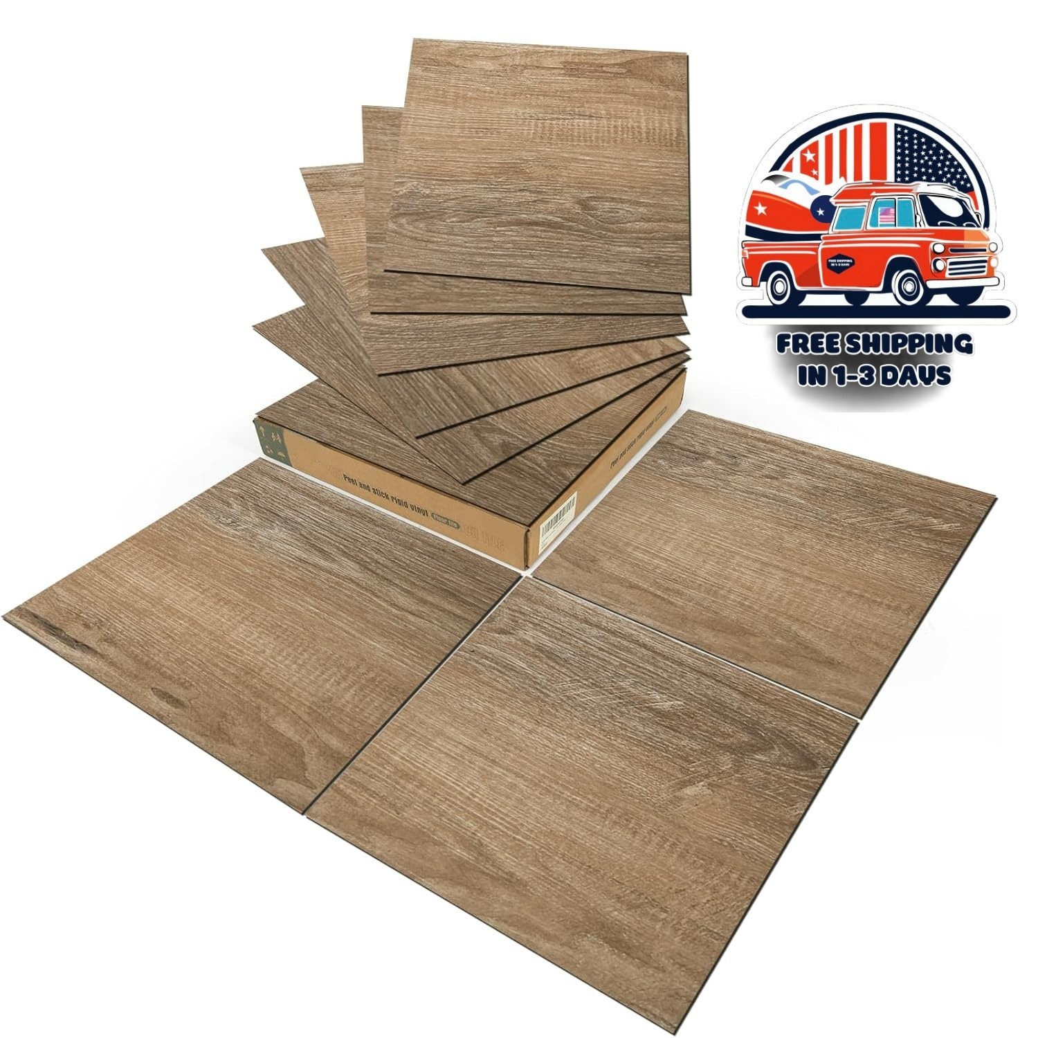 Tablones de madera para suelo de cocina y comedor, cubren 30 pies cuadrados NEW