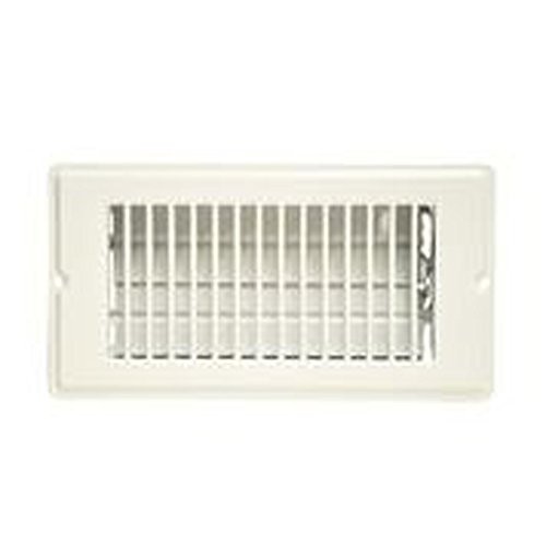 62069P 4-Inch x 8-Inch Floor Register, 4 in x 8 in x 1-5/16 in (5-Pack) White