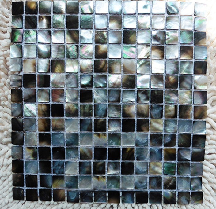 11PCS Black lip shell mosaic tile mother of pearl Hotels bars shower background