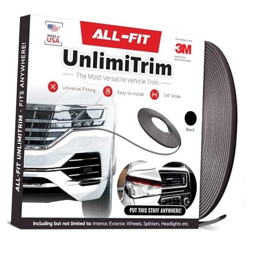 UnlimiTrim – Universal Decorative Exterior and Interior Trim – Easy-to Black