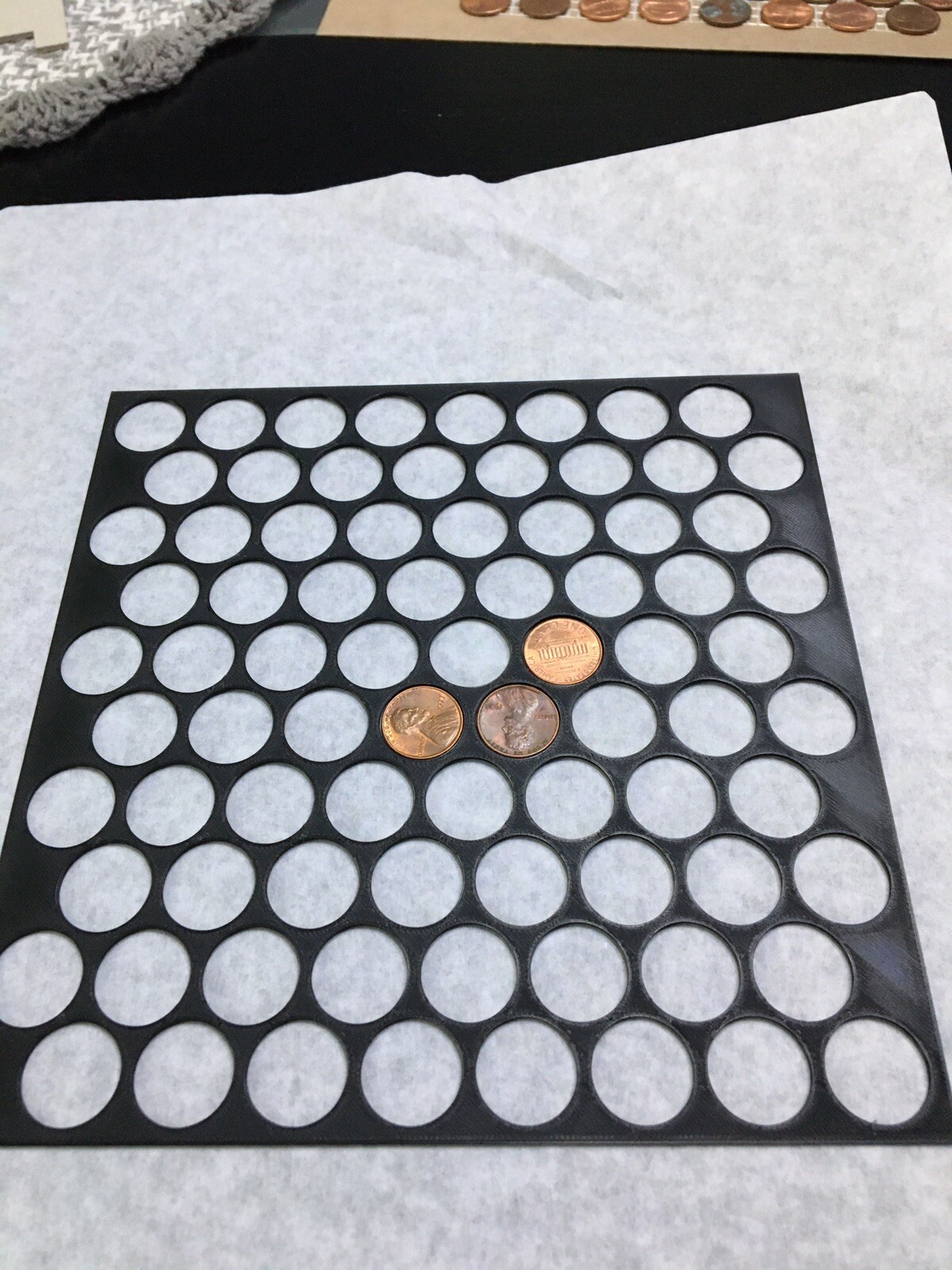Penny Tile Template jig Real US currency Mosaic Pattern 7.25×7.25”