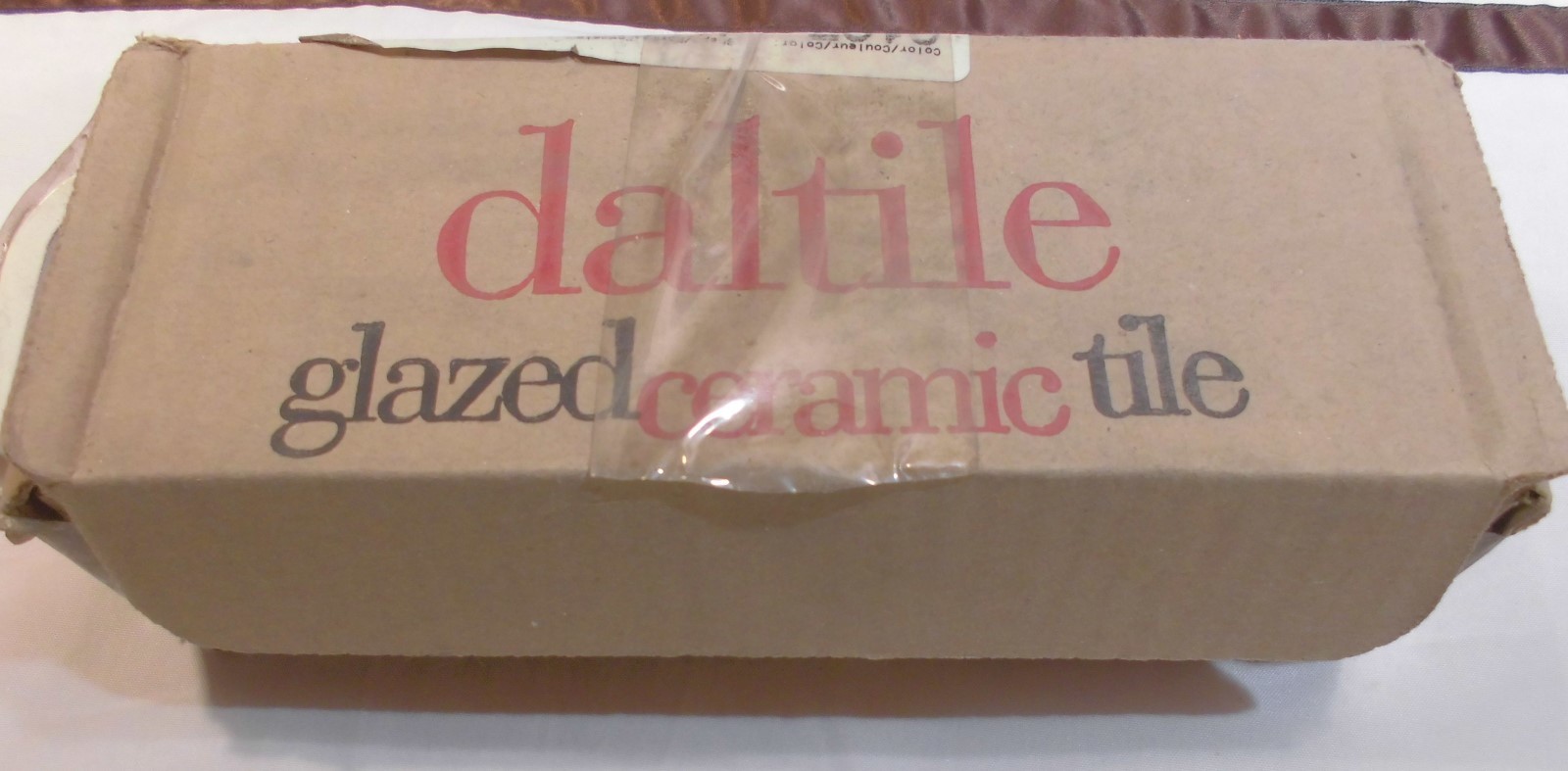 2 pcs. Glossy *Tan* Daltile #137 Canvas… Ceramic bullnose inside corner tile