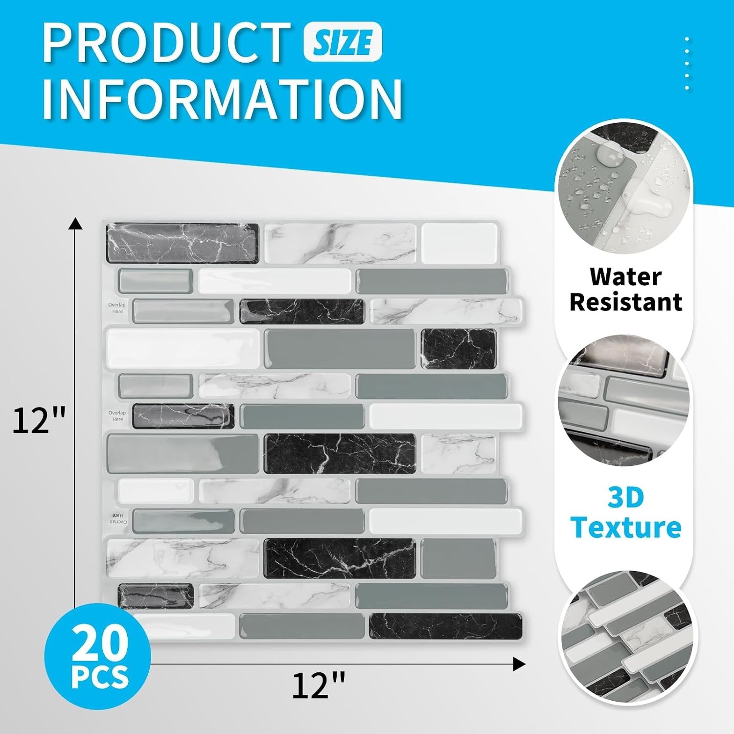 Easy Install Kitchen and Bathroom Wall Tiles