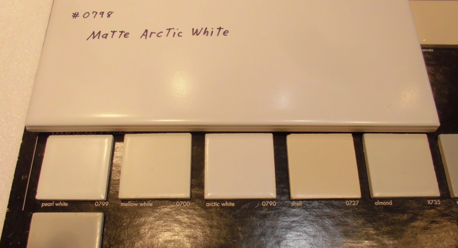 1 pc. Arctic White: 4-1/4″ X 8-9/16″ Matte Ceramic Tile by Daltile #0798, NEW