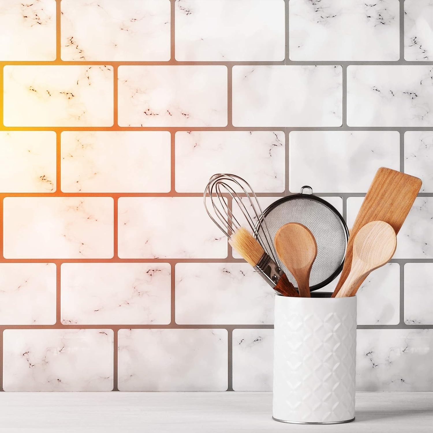 5-Sheet 12″ x 12″ Thicker Design Stick on Backsplash Tiles