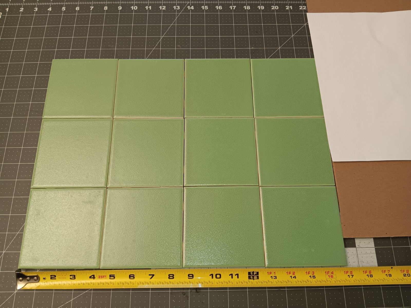 12 pc. Vintage Tile JADESHEEN GREEN CRYSTALLINE Bath Kitchen NOS American Olean