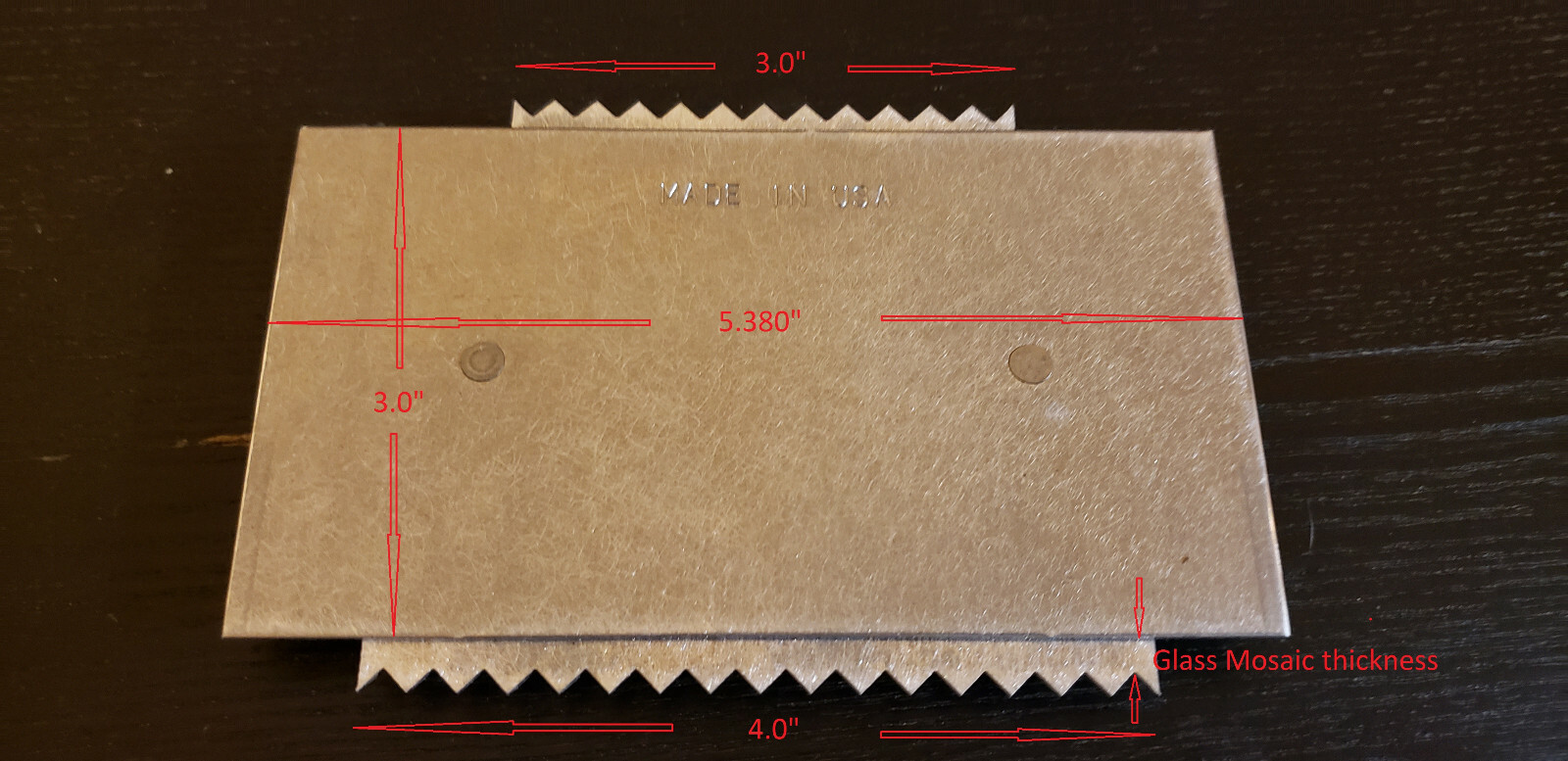 Glass mosaic tile border installation tool