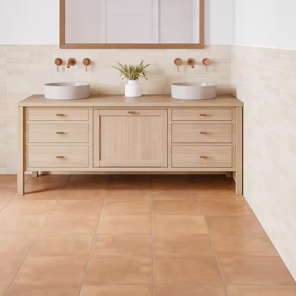 Cotto Nature 14 In. X 14 In. Glossy Cerdena Porcelain Floor Tile (10.76 Sq. Ft./