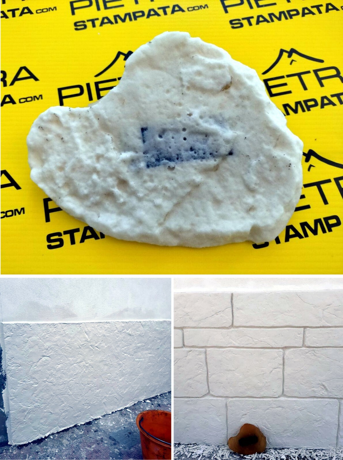 Vertical Concrete Stamp imprinting polyurethane rubber stone mold