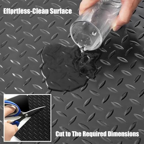 Garage Floor Mat, PVC Flooring Roll Thickened Garage Mats, Heavy Duty 2FTx4FT