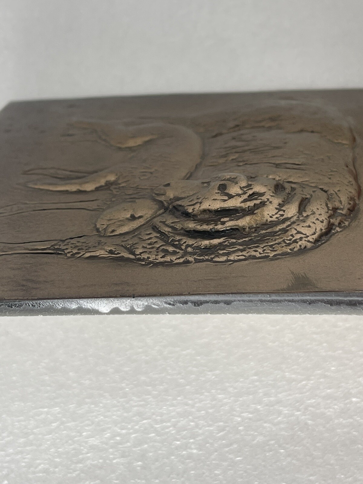 Lamb and Ewe 3D Relief Decorative Accent Tile Copper Glaze Kitchen Wall Décor 6″