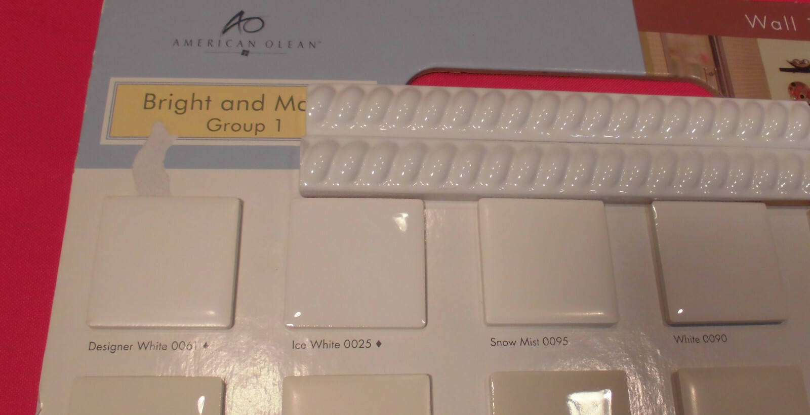 10 pcs. *Gloss White* Vintage Ceramic Liner-Pencil-Sizzle Tiles: 5/8″ X 6″ NOS